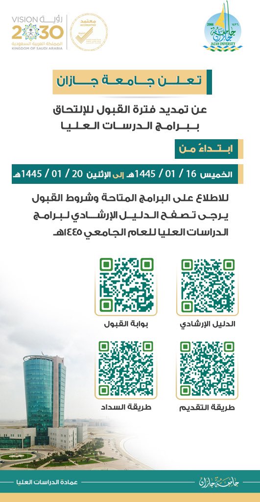 عمادة الدراسات العليا والبحث العلمي (@dgs_jazanu) on Twitter photo 