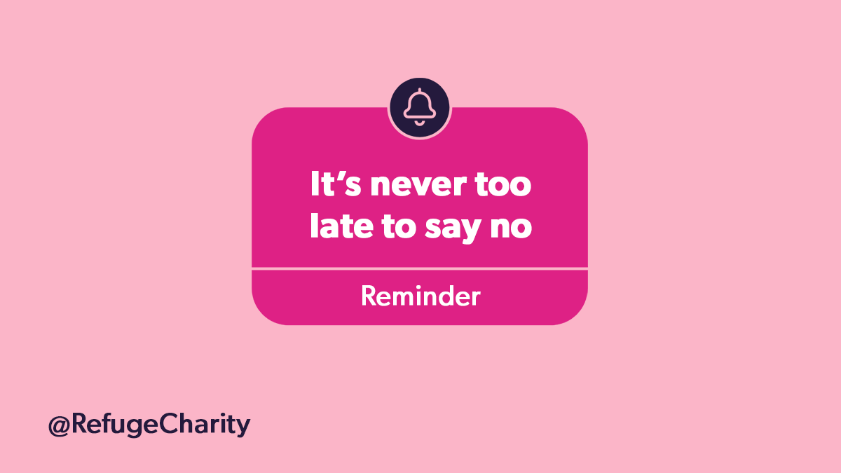 You have the right to change your mind, and if your boundaries are not respected then it is abuse. #Consent 

If your partner is forcing you into anything you don't want to do, our helpline team are here to support you bit.ly/33OYW73