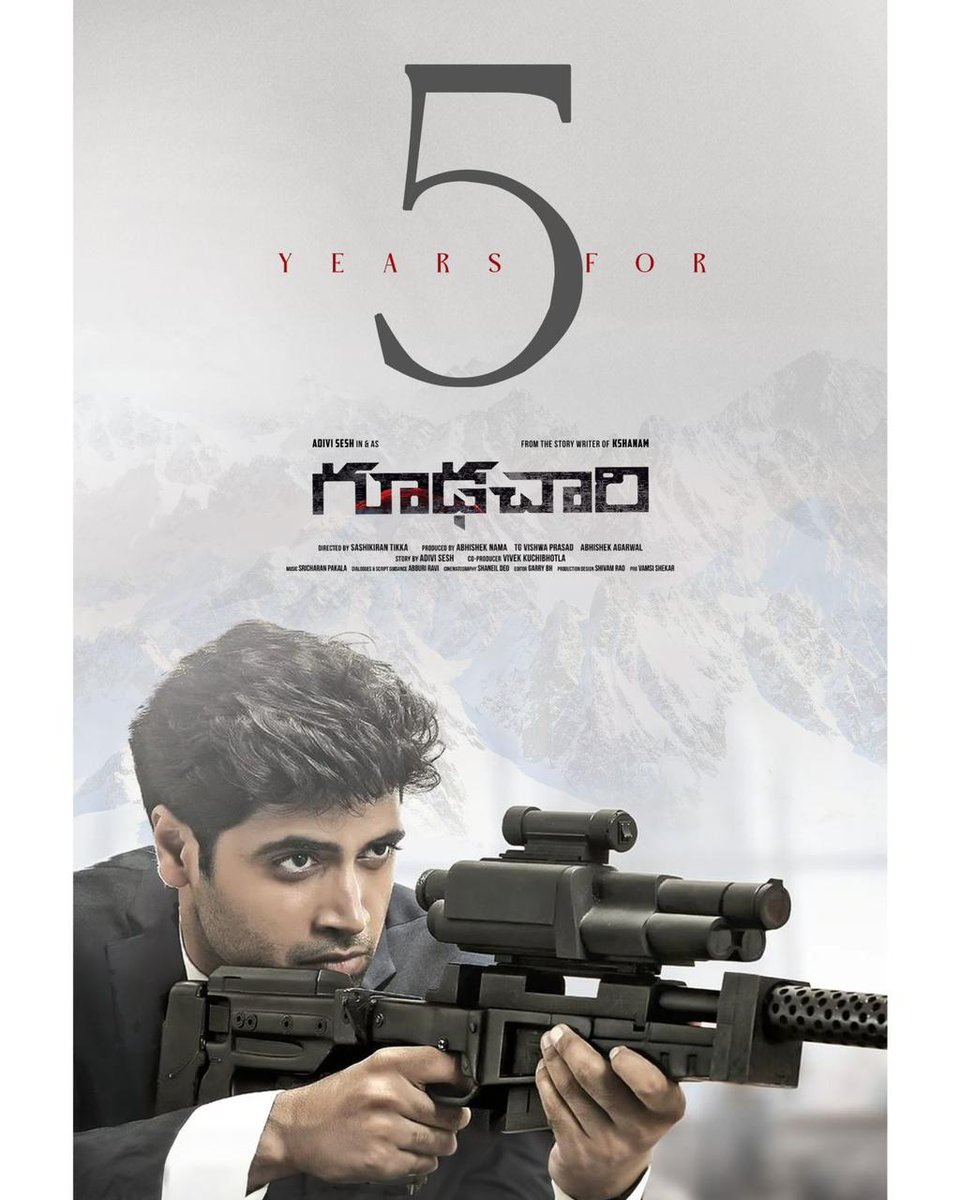 5 years for the GUNSHOT BLOCKBUSTER #Goodachari ❤️‍🔥

Agent 116 will be back with #G2 💥

This time, the action extravaganza will be beyond the borders and beyond all expectations 🔥

#5YearsOfGoodachari 

@AdiviSesh @vinaykumar7121 @peoplemediafcy @AAArtsOfficial @AKentsOfficial