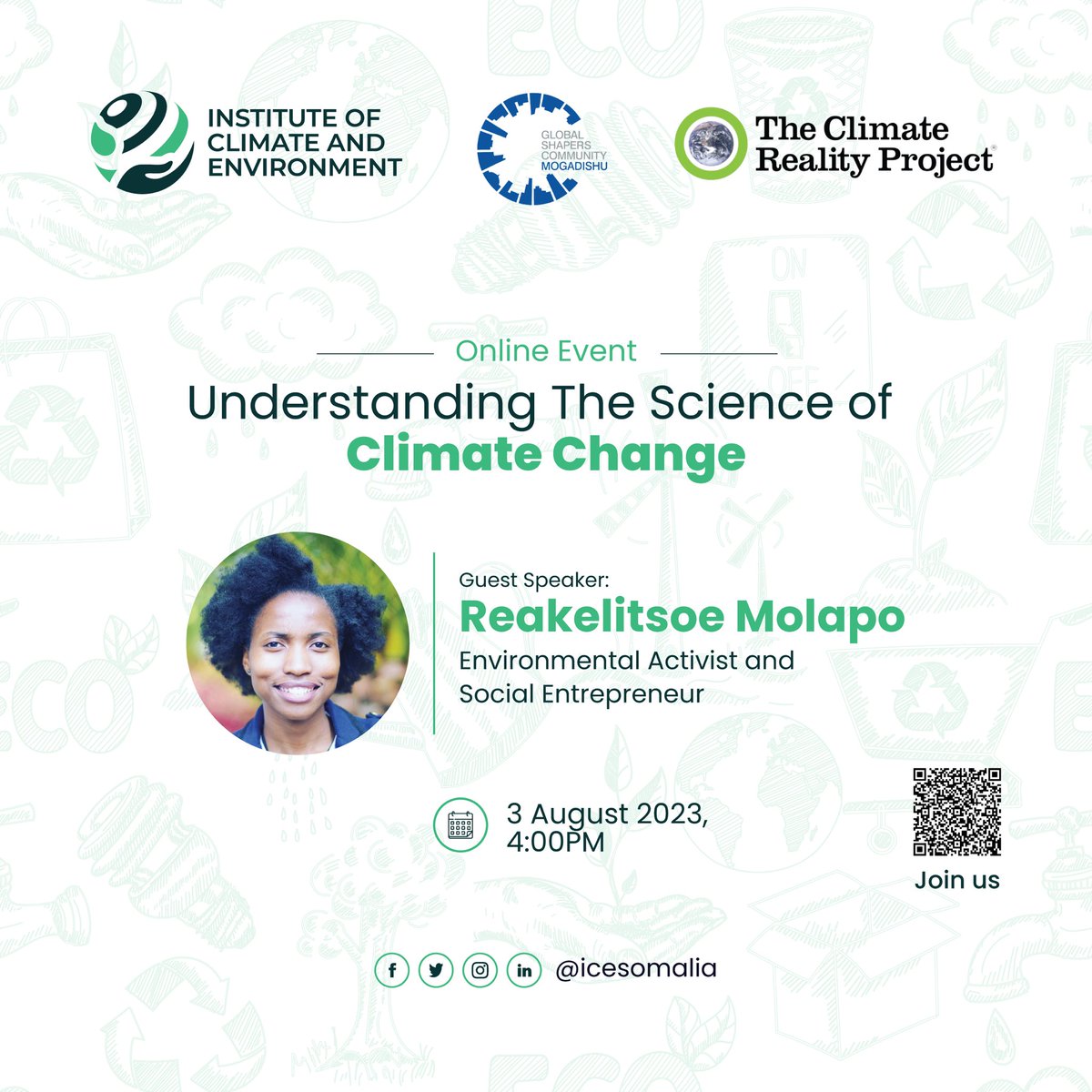 MogShapers's tweet image. As part of the #climateconversations project, today we shall host our first webinar on
"Understanding the science of climate change" by renowned speaker @Rexmetsana2.