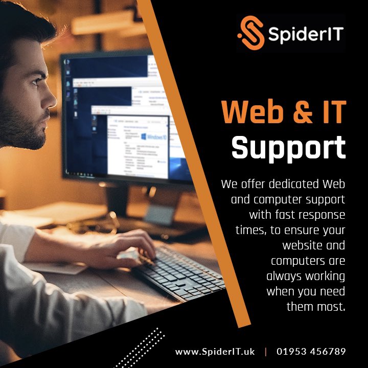 In need of an agile IT & Web support team as nimble as a spider crafting its silk masterpiece?
 
SpiderIT is your steadfast ally, offering tailored solutions and expert guidance to fulfil all your digital necessities.
 
#SpiderIT #NorfolkBusiness #ITSupport  #NorfolkWeb