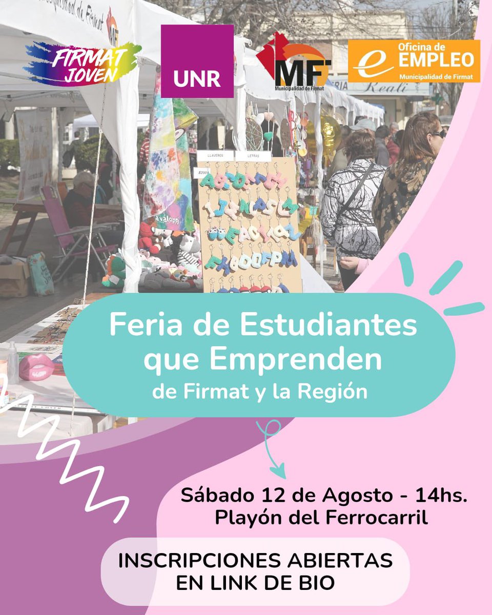 Si estudias en UNR, y tenes un emprendimiento, esta propuesta es para vos!! 🙌🏻 
Inscribite por medio de este link : 

docs.google.com/forms/d/1xeJLi…