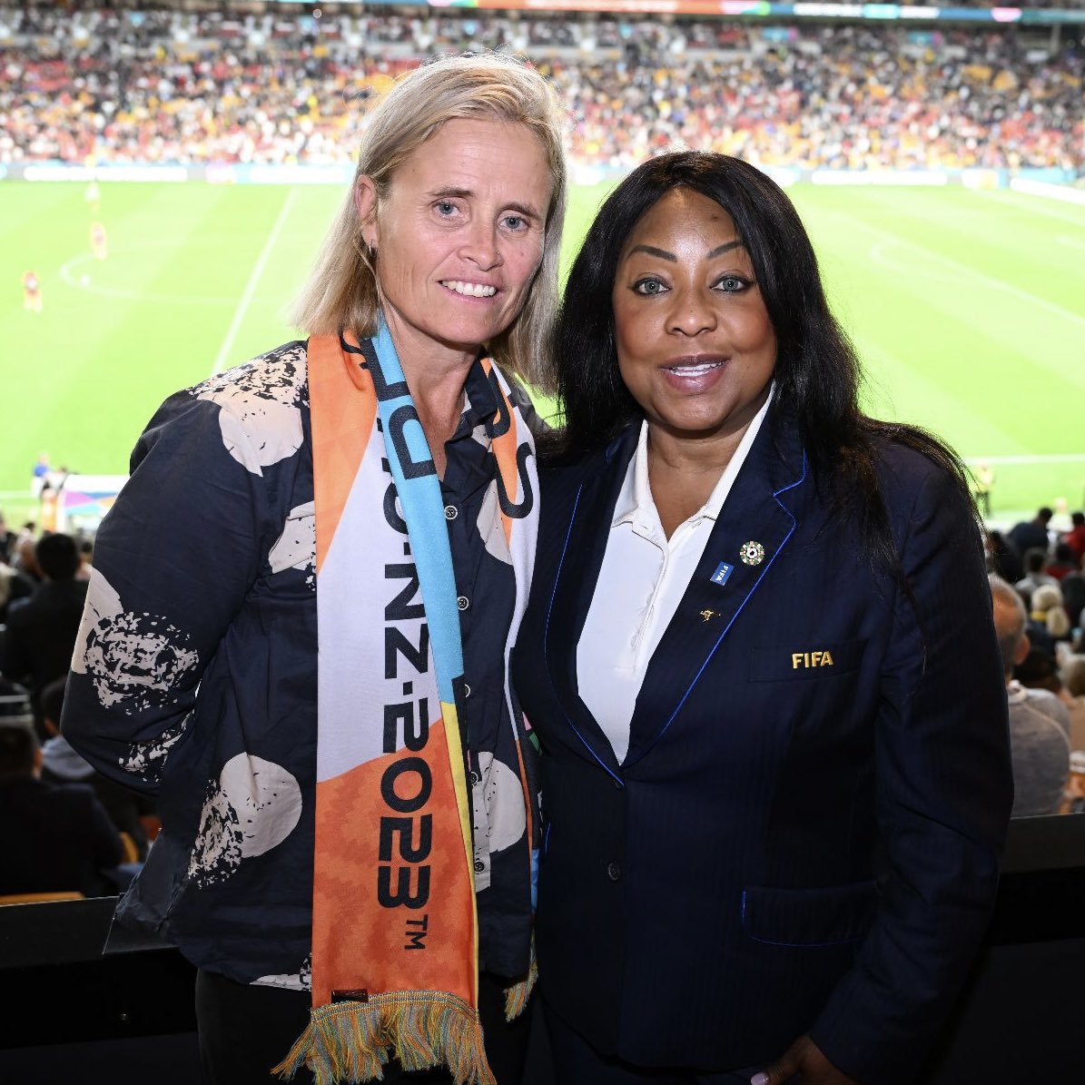Had incredible time chatting with former Matilda Sonia Gegenhuber during the half time of 🇰🇷 v 🇩🇪 match tonight. Loved our discussions and insights on this prestigious @FIFAWWC.

#FIFAWWC #BeyondGreatness