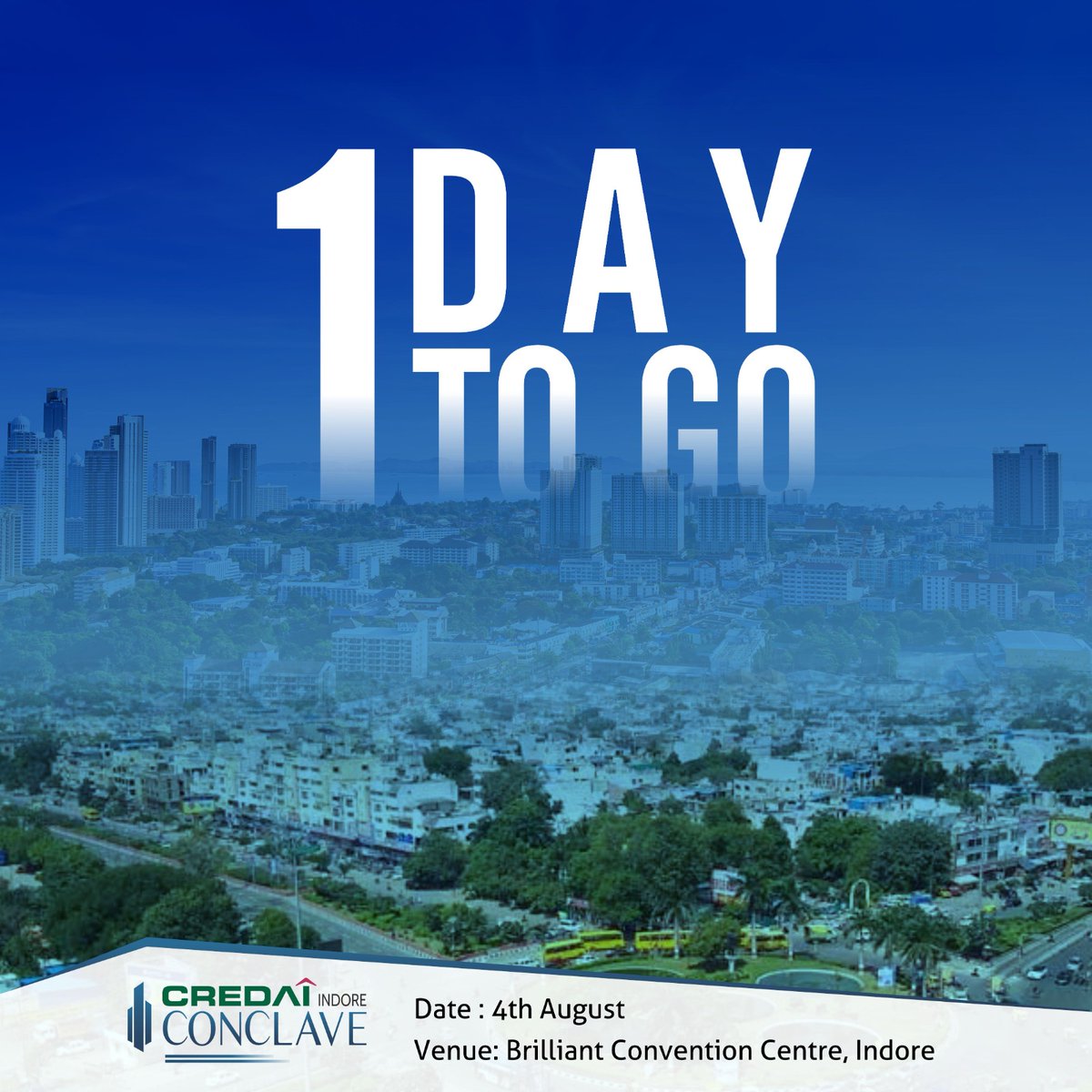 #Vision4Realty Counting Down to Brilliance! 1 DAY TO GO for the CREDAI INDORE Conclave - 'Where Innovation Meets Excellence!'

(ENTRY BY INVITE ONLY)
#credai #credaiindore #Infra4India #realestate #RealEstateConference #CREDAIIndia #CREDAIIndoreConclave2023 #CountdownBegins