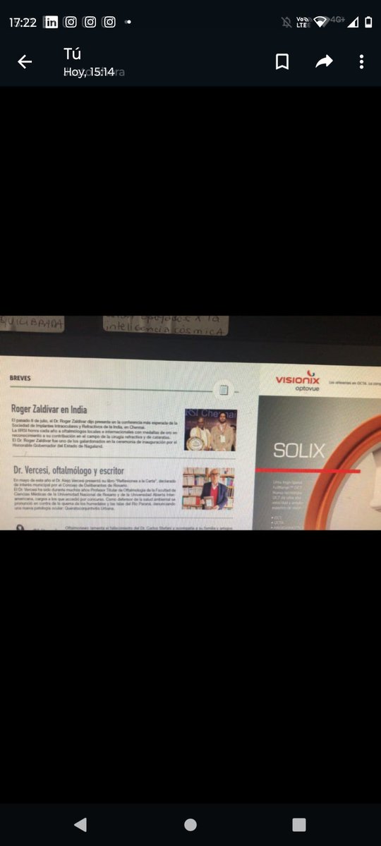 Publicado en la Revista Internacional OftalmoNewss