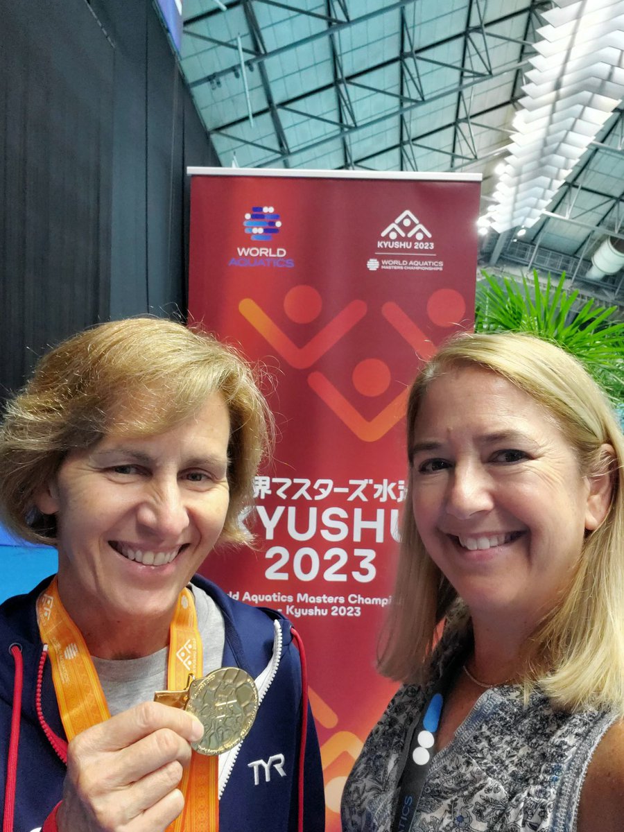 Congratulations <a href="/UTPBSwimDive/">UTPB Swimming and Diving</a> Coach Jennifer Mangum!  At the World Masters Diving Championship, she Gold Medaled the age 55-59 3M Springboard.  Great Britain earned Silver and Canada received Bronze.  Way to go Coach Jen for Team USA!!!!  🏅🏅