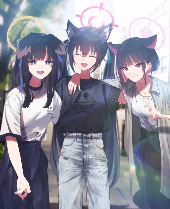 1年猫ズの休日   #ブルアカ