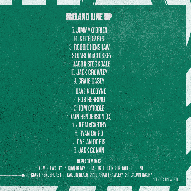 IrishRugby's tweet photo. Our first line up of the summer! 🟢

#TeamOfUs