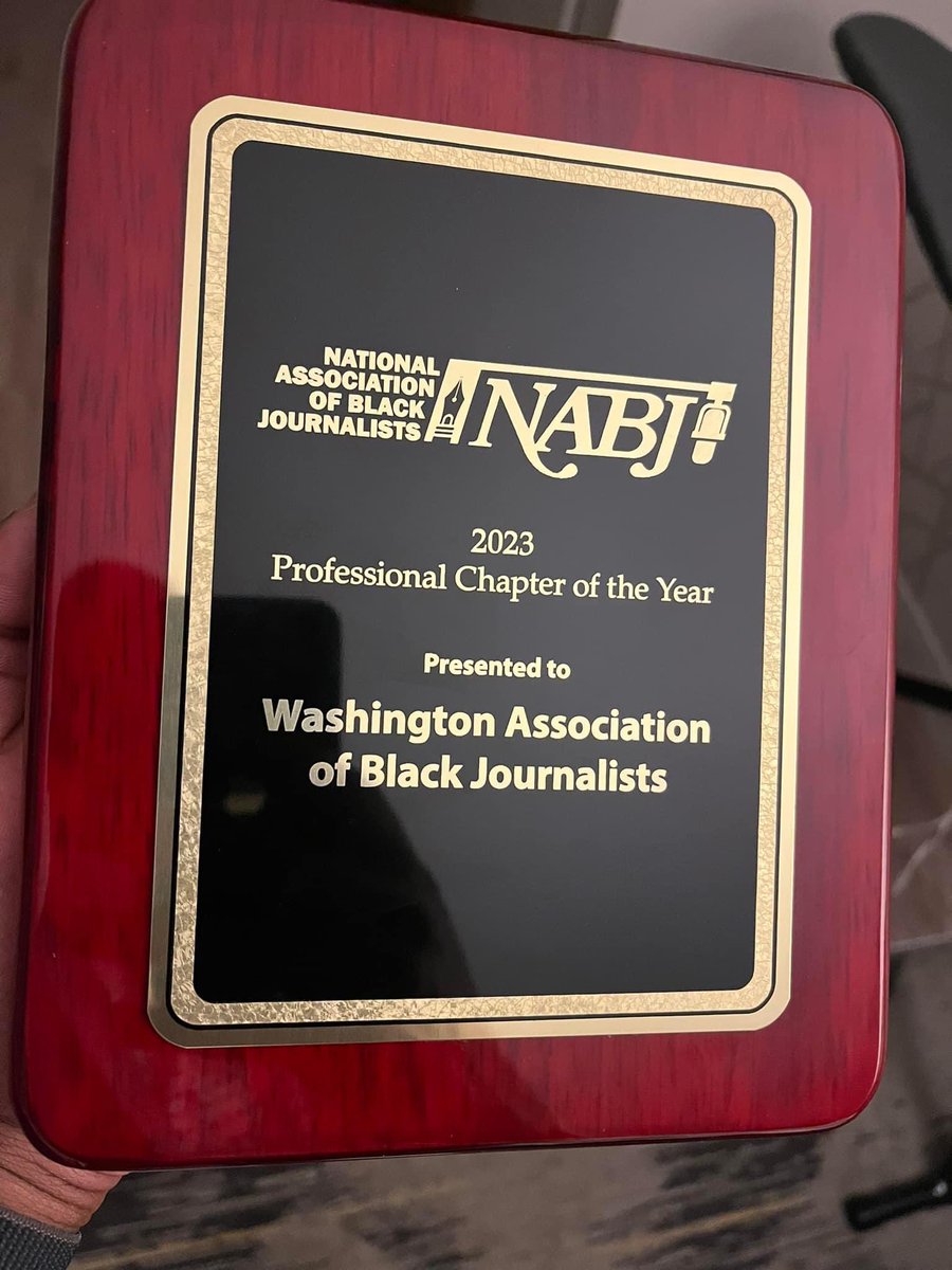 Good morning to the Washington Association of Black Journalists-THE 2023 Professional Chapter of the Year. WE DID IT BABY!!!! We work hard to serve media and communication professionals in DC. Membership is always open. Come see about us. #wabj #awardwinningchapter @WABJDC