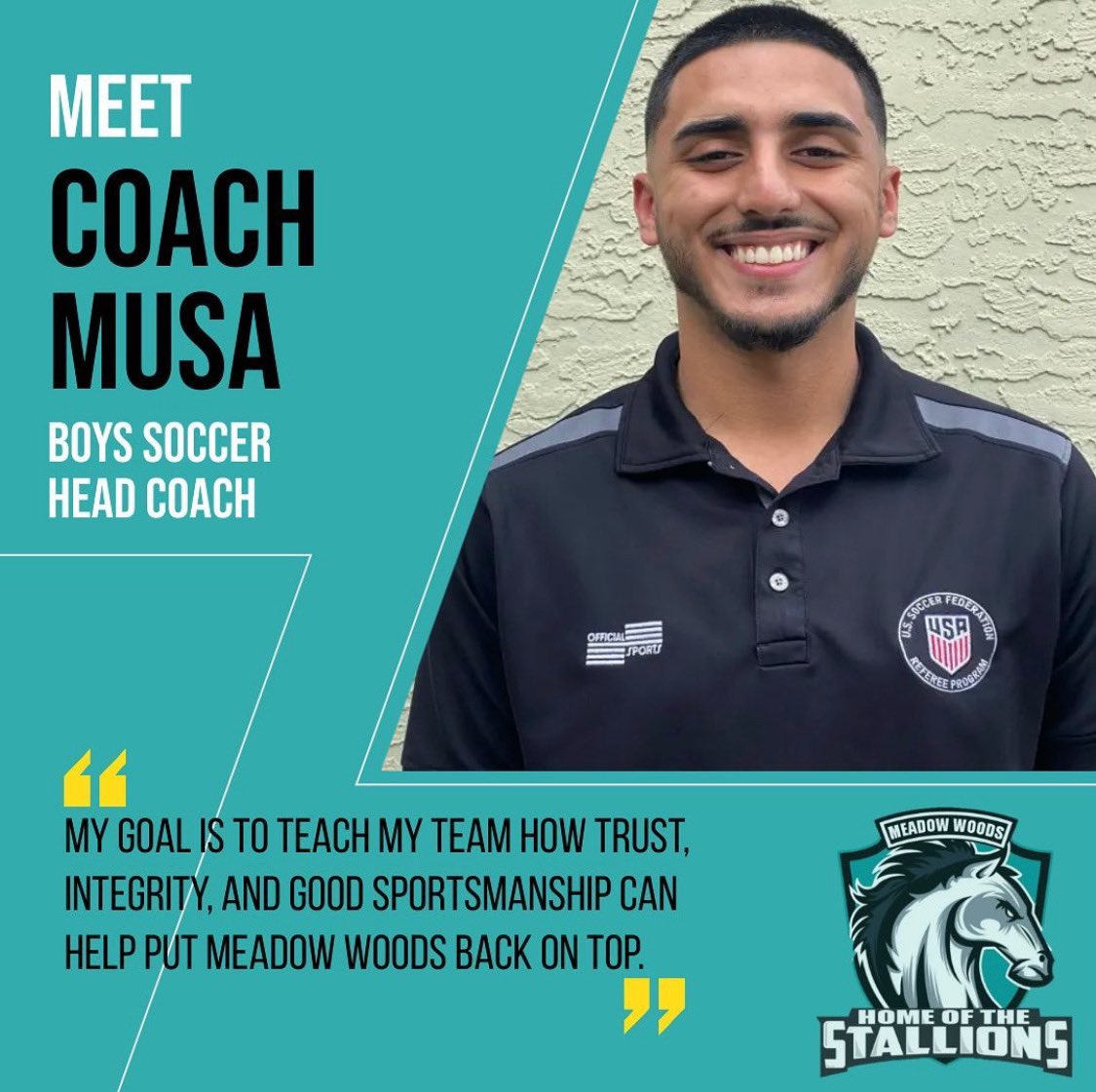 Alumni spotlight! Musa has been selected as the Boys Head Soccer coach for the second year! So proud of him! #onceabearalwaysabear 💕