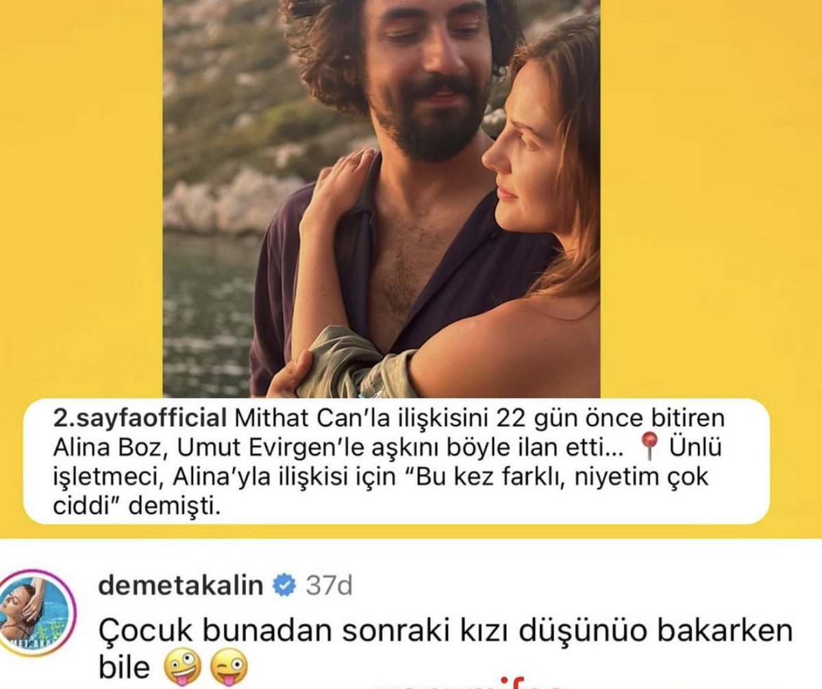 demet akalın’ın umut evirgen ve alina boz’un fotoğrafına yaptığı yorum bakın ahahahahajdjsıd bayılıyorum bu kadına