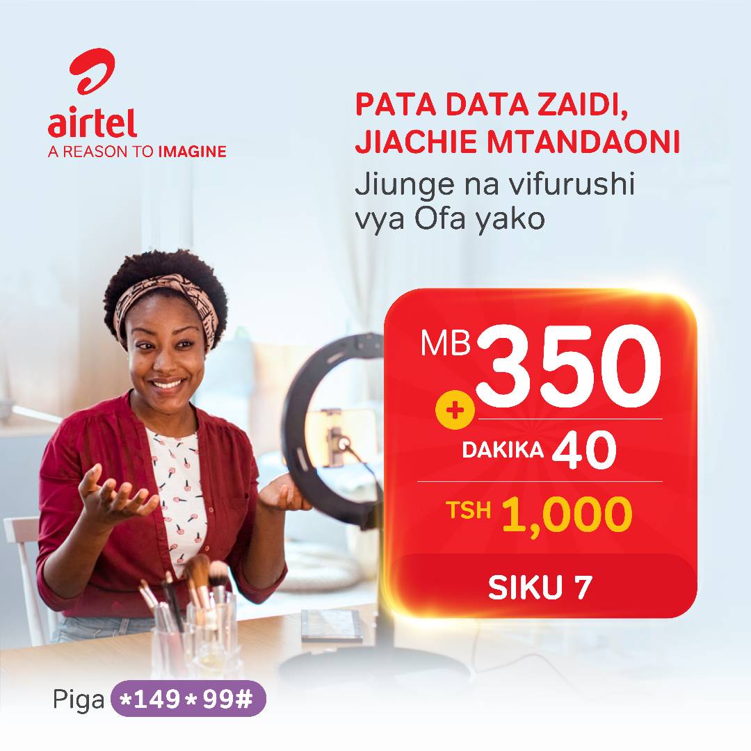 Ongea kwa uhuru, pata DAKIKA za kupiga simu mitandao yote na MB za kuperuzi wiki mzima kwa kupiga *149*99# #HamiaAirtel