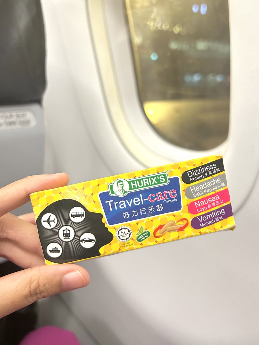 Nurintashaa's tweet photo. Teka siapa naik flight siap boleh baca novel? 😆

Hilang pening i makan hurix’s ni. I bawak benda ni everywhere kot haha

Natural herbs and it helps in the prevention of carsick, seasick or airsick. https://t.co/k4U8H1H9g6