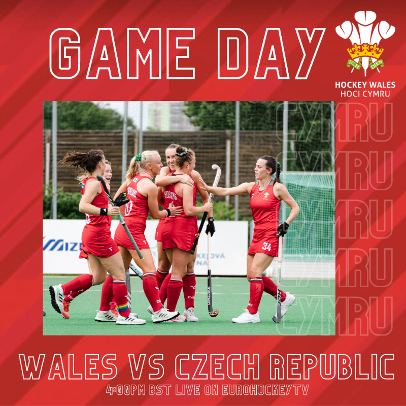 HockeyWales's tweet photo. 🏑📅 Game Day Alert! 📣🇨🇿

It's the moment we've all been waiting for! 🤩 Our team is set to clash with the host nation Czech Republic 🇨🇿 in the semi-final of the Euro Hockey Championships! 🔥

LIVE on EuroHockeyTV! 📺🏑 @EuroHockeyorg  
 #HociCymru #HockeyWales #SemiFinal