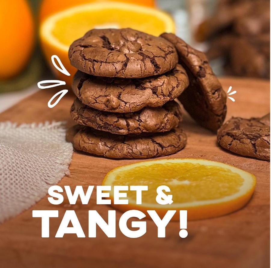 Brookienoksa's tweet photo. Looking for something sweet with a twist? Our Orange brookies are the perfect treat for you! The combination of sweet &amp; orangy flavors will tantalize your taste buds and leave u wanting more. The tangy burst of flavor from the orange perfectly complements the notes of couverture. https://t.co/oUKxptJCET