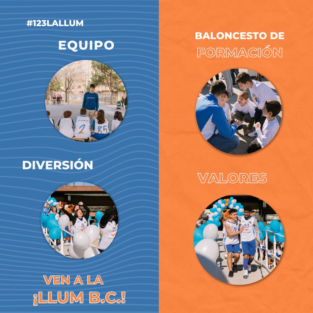 lallumbc's tweet photo. 📝🔗 𝗜𝗻𝘀𝗰𝗿𝗶𝗽𝗰𝗶𝗼𝗻𝗲𝘀 𝗮𝗯𝗶𝗲𝗿𝘁𝗮𝘀

Cas 👉🏻 La Llum Bàsquet Club - Xirivella presenta su nuevo lema para la temporada 2023/2024

La Llum Bàsquet Club - Xirivella presenta "𝘊𝘰𝘯𝘴𝘵𝘳𝘶𝘺𝘦𝘯𝘥𝘰 𝘱𝘶𝘦𝘯𝘵𝘦𝘴 𝘩𝘢𝘤𝘪𝘢 𝘭𝘢 𝘨𝘳𝘢𝘯𝘥𝘦𝘻𝘢" como el lema que acompañará al club en esta próxima temporada. Se trata de una frase inspiradora, un núcleo de nuestra filosofía y el eje que guía nuestro camino como parte del club. Representa la unión sólida de cada miembro de la familia, trabajando en armonía para alcanzar el éxito y superar cualquier obstáculo que se presente.

Como club, creemos en la pasión por el baloncesto, la dedicación y el trabajo diario. Es con esa convicción que hemos construido una auténtica familia, donde cada persona, jugador/a o staff es valorado/a y apoyado/a para que alcance su máximo potencial.

Desde el día de hoy, puedes inscribirte y pasar a formar parte de la familia blanquiazul, donde te espera una temporada lleno de emociones y éxitos.

¿Cómo puedes inscribirte?

🔗 https://t.co/ywKv5vZI47

📲📩 Si tienes alguna duda o pregunta, llama o escribe al 609 82 73 05 o, también, a través del correo electrónico: info@lallumbc.com

Val 👉🏻 La Llum Bàsquet Club - Xirivella presenta el seu nou lema per a la temporada 2023/2024

¡Únete a nosotros para construir el puente que te llevará hacia la grandeza! 🤝

#123LaLlum

@AjXirivella @fbcv_es