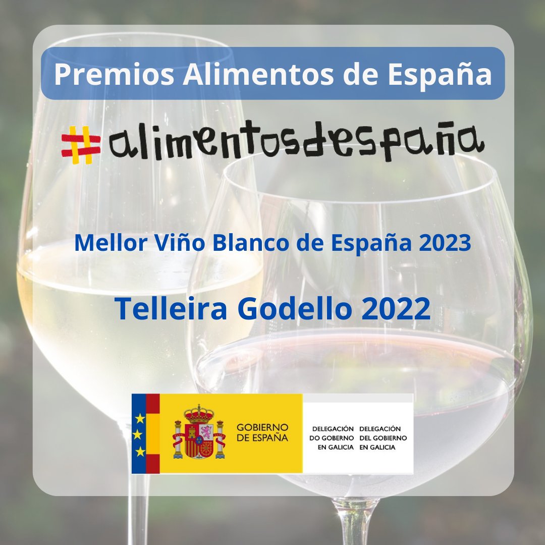 O viño  «Telleira Godello 2022», da DO Ribeiro, producido polas Bodegas Campante de Toén (Ourense), acada o premio ao Mellor Viño Blanco de España neste ano.

#alimentosdeespaña
