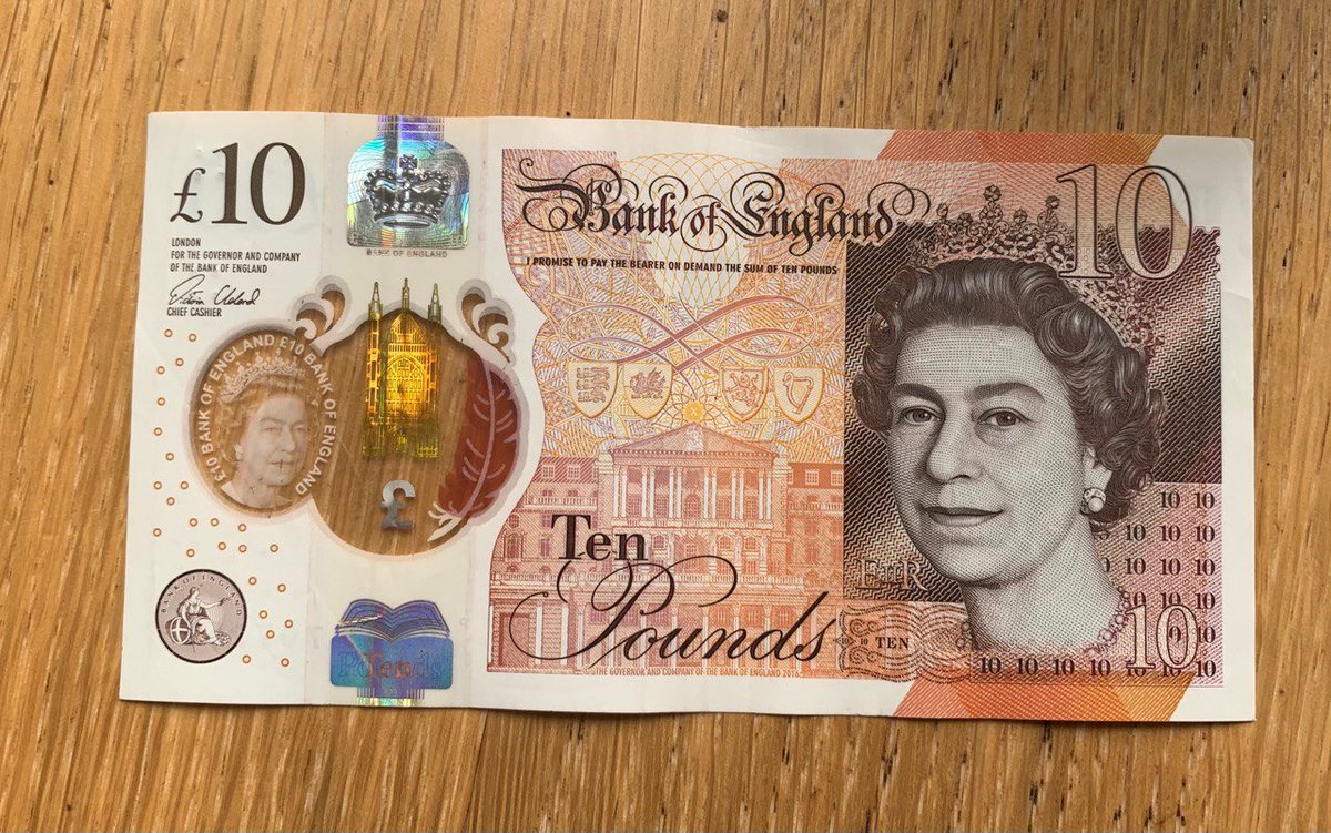 a66ot's tweet photo. This is the very important £10 note. I withdrew it using my EMV debit card WITHOUT GIVING A PIN! 

Crazy, huh??? A pretty worrying attack we're working on and credit cards are next in line!

Some cool research is coming up. https://t.co/zsQNiOgJ1Z
