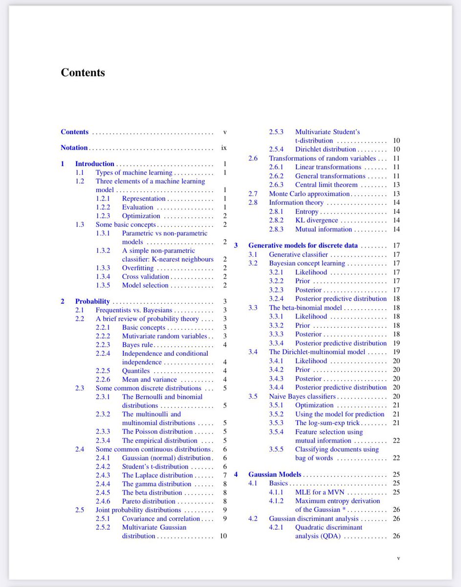 KirkDBorne's tweet photo. 130-page #MachineLearning cheat sheet with classical equations &amp; diagrams, to assist in preparation for job interviews or quick recall of #ML knowledge and ideas: https://t.co/DRcWhBFAN4 (PDF, plus LaTeX source)
———
#BigData #DataScience #AI #DeepLearning #Algorithms #Mathematics https://t.co/9jfLdf4tow
