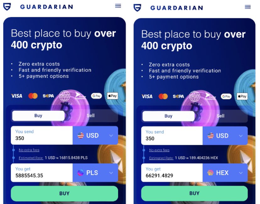 JUST IN: $HEX + $PLS direct Fiat On and Off ramp now with 170 countries!

Guardarian.com - They have an open API for all developers to integrate into their DAPPs

This community is about to go viral worldwide. 

I’m so proud of EVERYONE who is still here and still