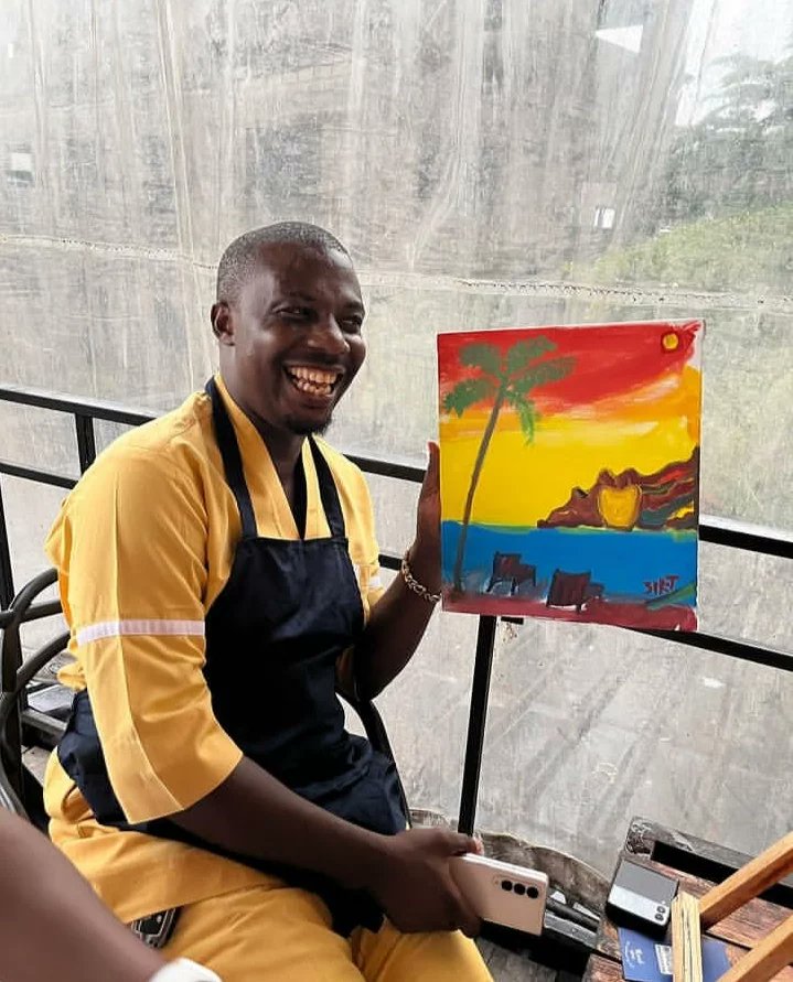 thecheffej's tweet photo. So over the weekend, I and my friend hosted a Sip, Paint &amp; Dine event in Yenagoa, Bayelsa state. It was aimed at igniting the fun moments and creativity in our guests as well as amazing food by yours truly. 
We're looking forward to the next session, stay tuned for more ♥️🔥 https://t.co/szUJ8Ghi4n