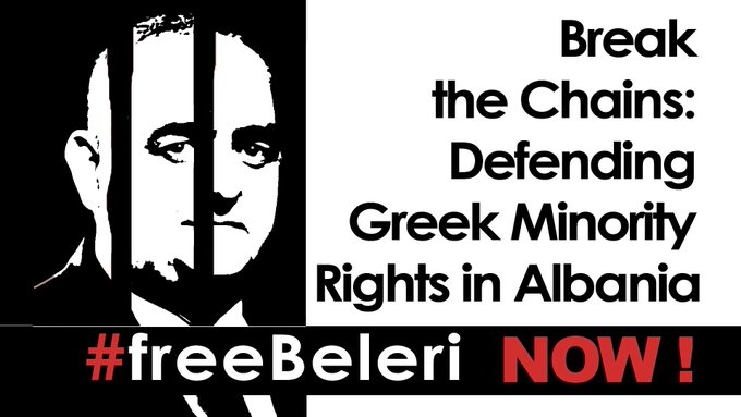 greek_global's tweet photo. Arrested for alleged 'fraud', Beleri defied the odds and won the local election while in jail. The powers that keep him locked away,prevent him from taking his rightful place as the mayor-elect of Himara.A story of  fight for democracy &amp; the Greek minority in Albania. #freeBeleri https://t.co/5vDAOQmlJ8