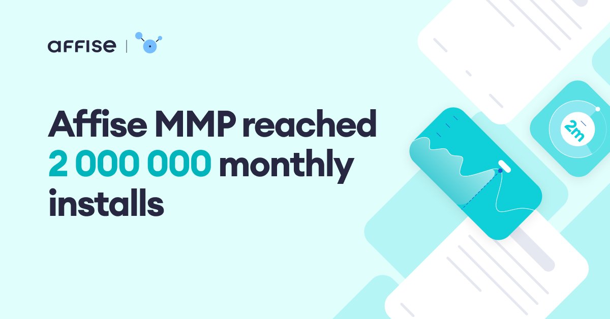 GetAffise's tweet photo. There are no small milestones.
This week we are celebrating 2M monthly tracked installs via our new product, Affise MMP.
Customers trust us to track and analyze mobile UA campaigns.
Looking forward to making more!
https://t.co/TTtwvIiwFI
#mmp #affisemmp #mobileattribution https://t.co/fX6r71BrqZ