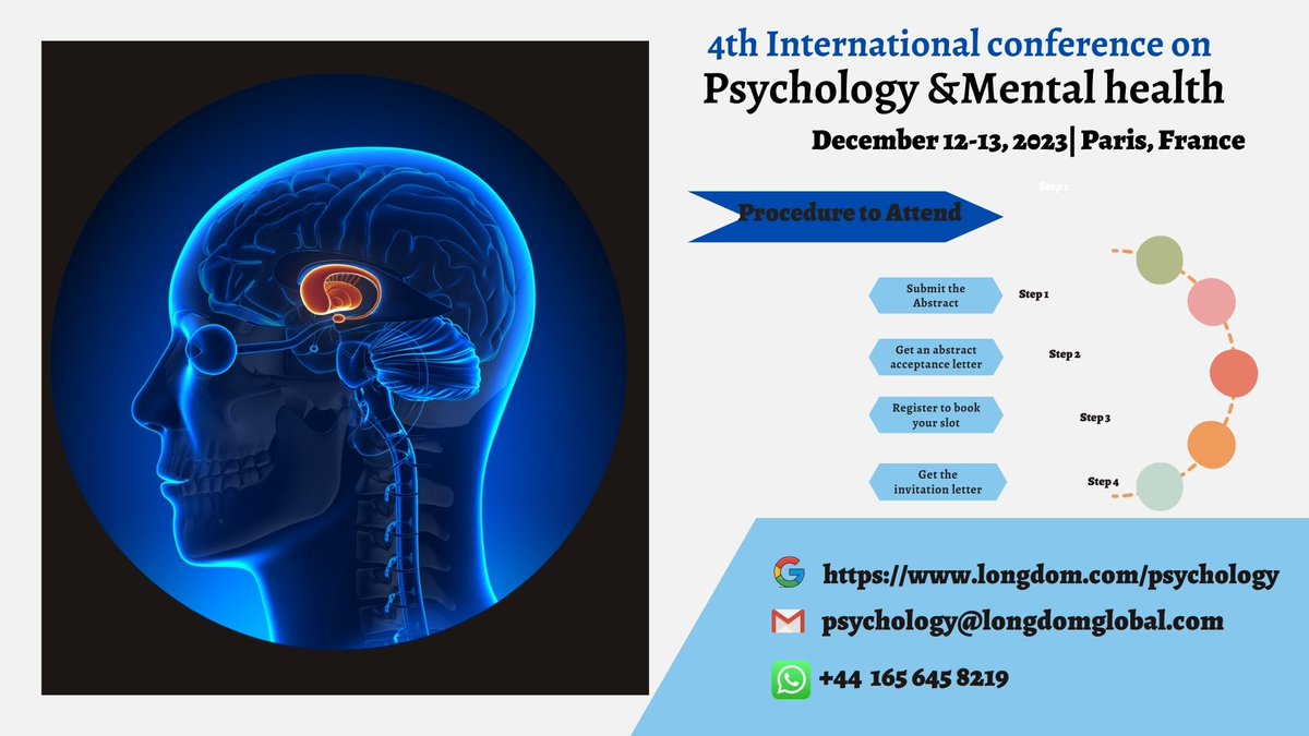 Meet our experts at International Conference on #Psychology &amp; #Mental_Health which is the globe to the prestigious event on December 12-13, 2022 in #Paris#France.
