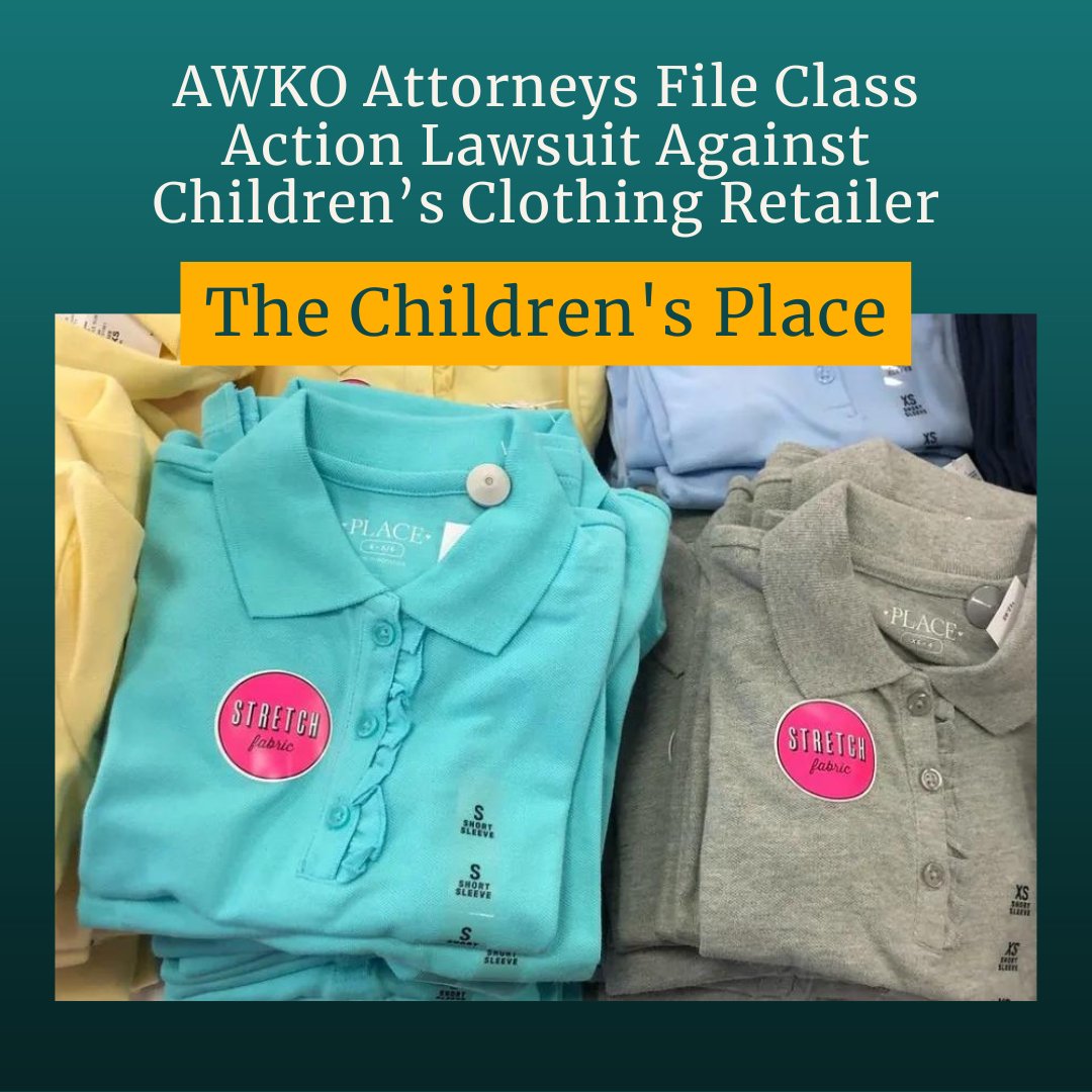 AWKO has filed a class action lawsuit against The Children’s Place after testing confirmed PFAS—a dangerous “forever chemical” known to cause cancer, endocrine disruption, accelerated puberty, liver and immune system damage, &amp; thyroid changes—was found in its school uniforms.