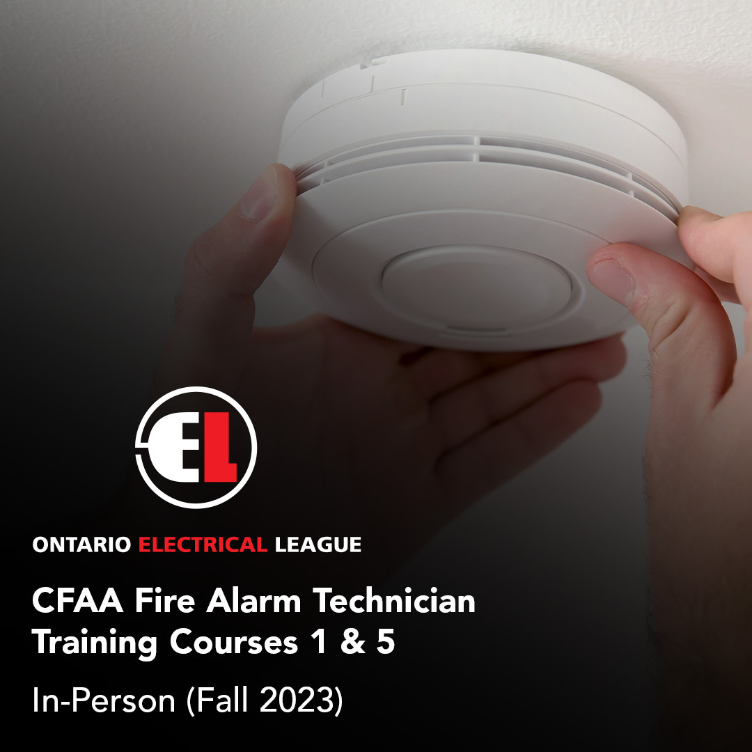 The OEL is working with the Health and Safety Management College to host courses for the Canadian Fire Alarm Association Technician Training Courses. These spots fill up quickly, so register today! oel.org/events/details… #OntarioElectricalLeague #OEL