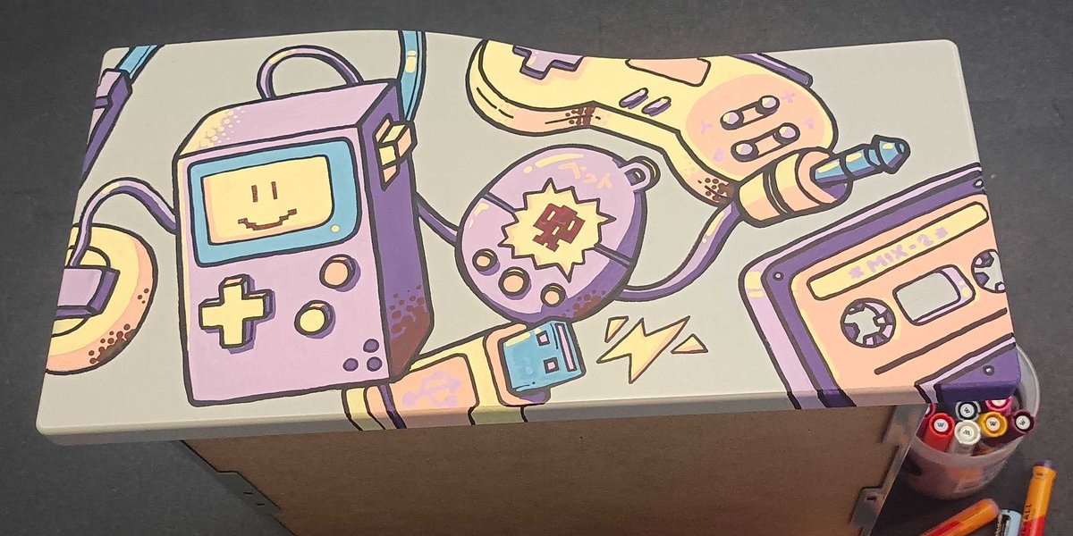 Chilling with acrylic markers. Still WIP, but I’m already pretty satisfied. (<a href="/Theycallmetabbo/">Andrea Tabacco</a> confirmed to be the mighty wizard of palette!)