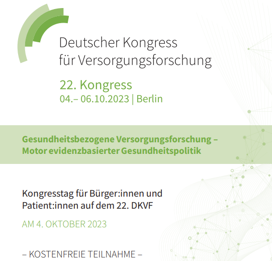 dnvf_ev's tweet photo. 📅Einladung zum Kongresstag für Bürger:innen & Patient:innen am 04.10.2023 auf dem #DKVF2023. Im Mittelpunkt steht das Thema der Langzeitpflege und deren Beforschung. Weitere Informationen & kostenlose Anmeldung ➡️https://t.co/U91mhA9kRt #DNVF https://t.co/jb2ww3OjPB