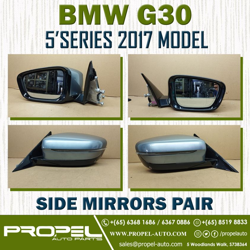 propelauto's tweet photo. BMW G30 5'Series Side Mirrors 2017' #OnSale
Ping us & Shop now at #PropelAuto
#G30 #520i #SingaporeScrapCar #SGCar #G30sidemirrors #BMWWingmirror #GenuineParts #UsedMirror #ReadyStock #G30Spares #520iSidemirror #Singapore #BMW #Original #BMWParts #Online #Shopping #Ping #Now https://t.co/j1BcEyyKo0