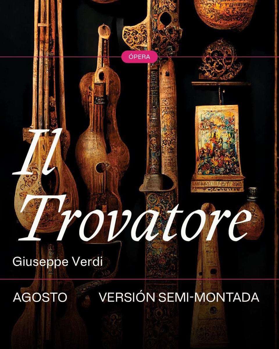 IL TROVATORE de Verdi @TeatroColon viernes 11, martes 15 y jueves 17 de agosto a las 20 y domingo 20 de agosto a las 17 Versión semi-montada Dir musical: Giacomo Sagripanti Puesta en espacio: Marina Mora Concepto escénico: Gabriel Caputo iluminación: Rubén Conde @GiacSagripanti