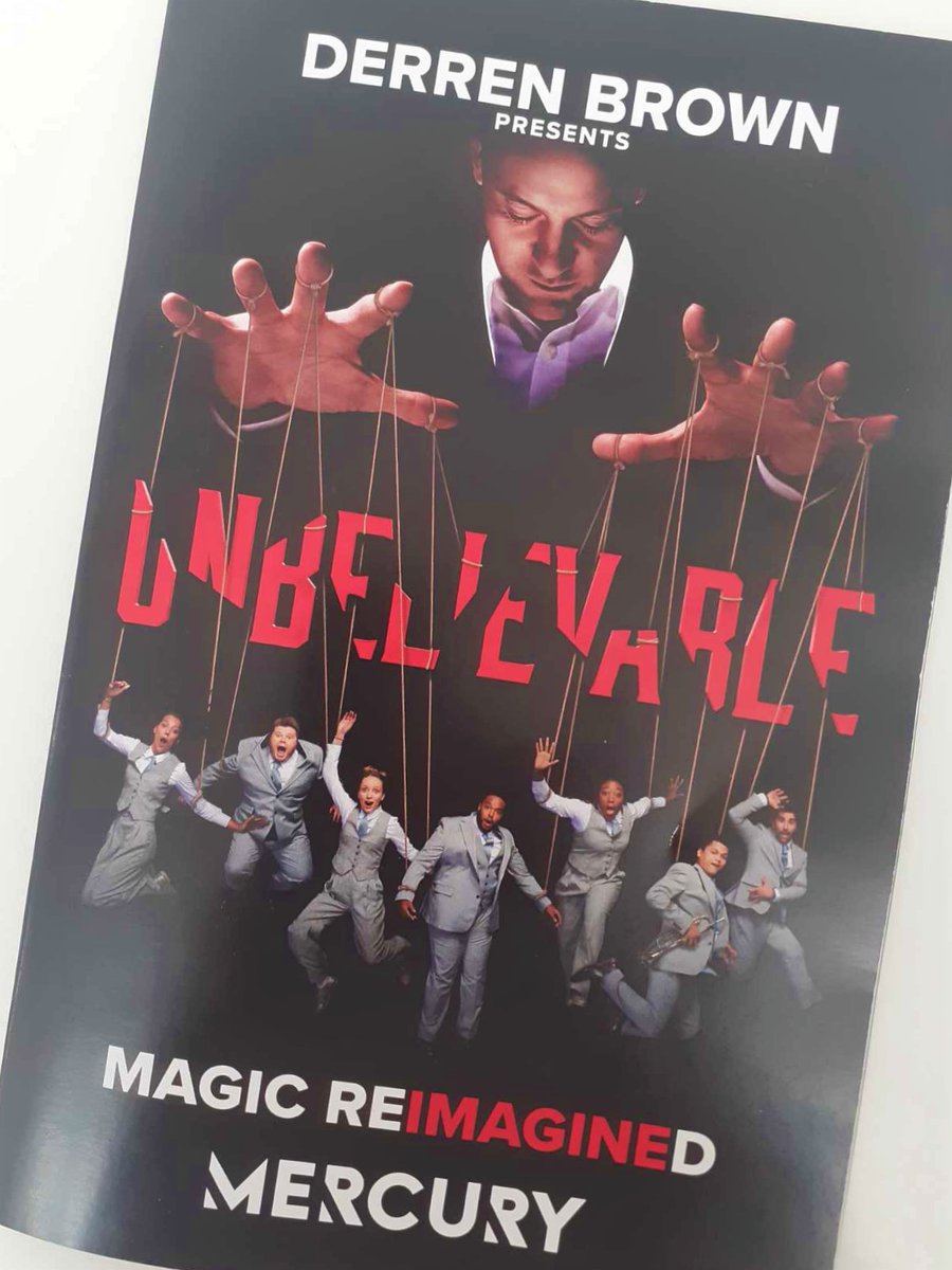 At the @mercurytheatre with @MarthaLoader last night for a preview of @DerrenBrown's @UnbelievableLDN. A hugely entertaining show with a brilliantly talented cast - well done @harryblumenau! How does the telepathic pianist do that!?🤯