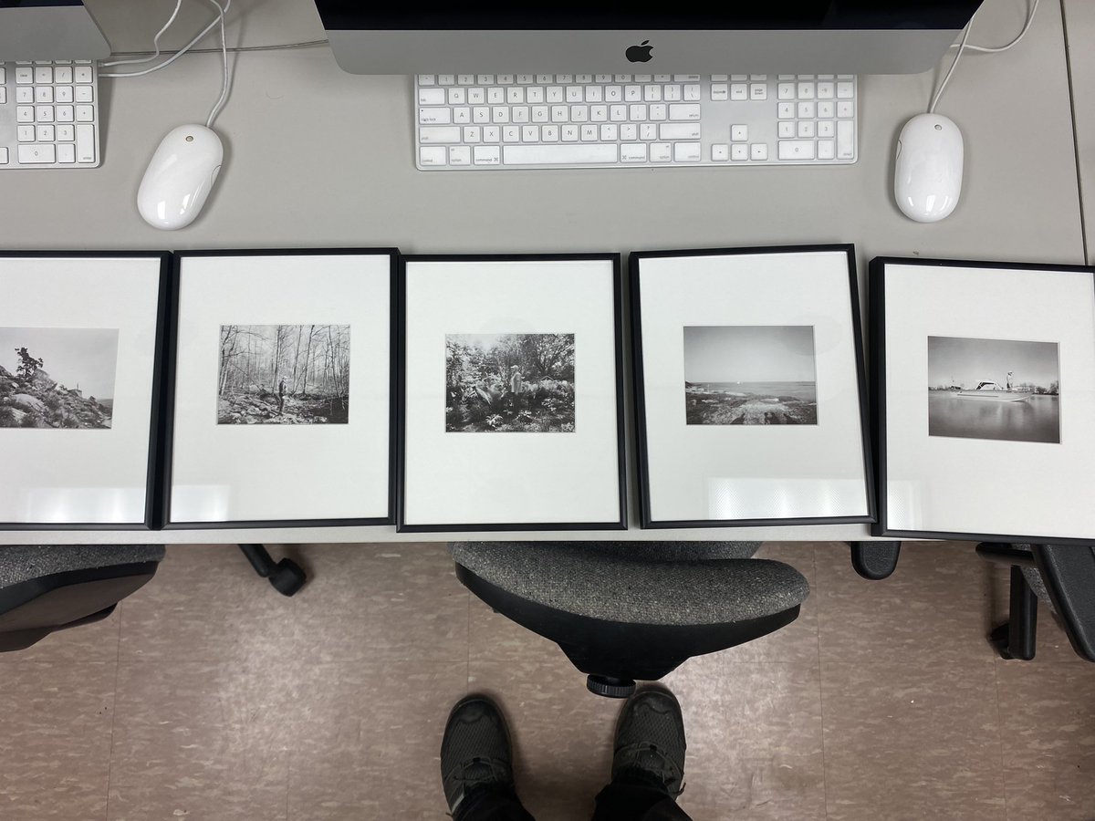 pondaroski's tweet photo. 20230802 Self-Portrait With Lin Working On Matting And Framing Quester For Light Exhibition, SUNY MCC, Rochester, NY. Z.
#pinholingthroughapostpandemic
#sunymonroecommunitycollege 
#pinholephotography 
#lindavanartsdalen 
#cepagallery
#zorangehat 
#pondaroski
#JoeZiolkowski https://t.co/9V2nfpsQRI