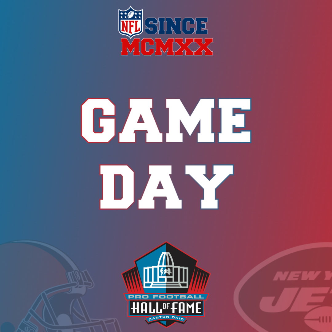 🧐Who: @clevelandbrowns🐶 vs @nyjets🛩️ 
🤩What: @profootballhof (Preseason Starter)
🗓️When: August 3, 2023 @ 8:00 pm est. 
🏟️Where: Tom Benson Hall Of Fame Stadium

#sincemcmxx #nfl #PFHOF2023 #NFLDraft #GoldJacketSpotlight #OTD #browns #jets #preseason #hof #august #2023