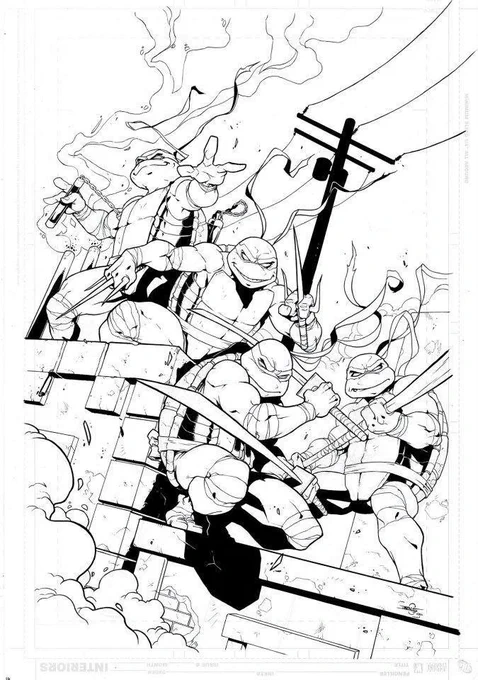 Can't wait to see the new #TMNT  movie! It remembers me when I did some sample pages 12 years ago! I'm old…