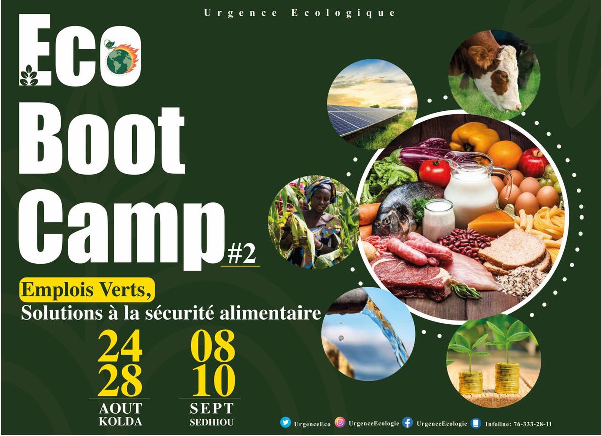 DiengAb21's tweet photo. #ECOBOOTCAMP2023
🏕 Booster l’entrepreneur vert pour assurer la sécurité alimentaire par une production saine à #Kolda_Sedhiou .
-3 Agripreneurs Formalisé📑
-200 femmes capacité en technique Plaidoyer accès au foncier🏜
-100 Jeunes mis en réseau #RAPAC
-2000 🌱.
#Agroecologie https://t.co/xQQ7v6Wdm7