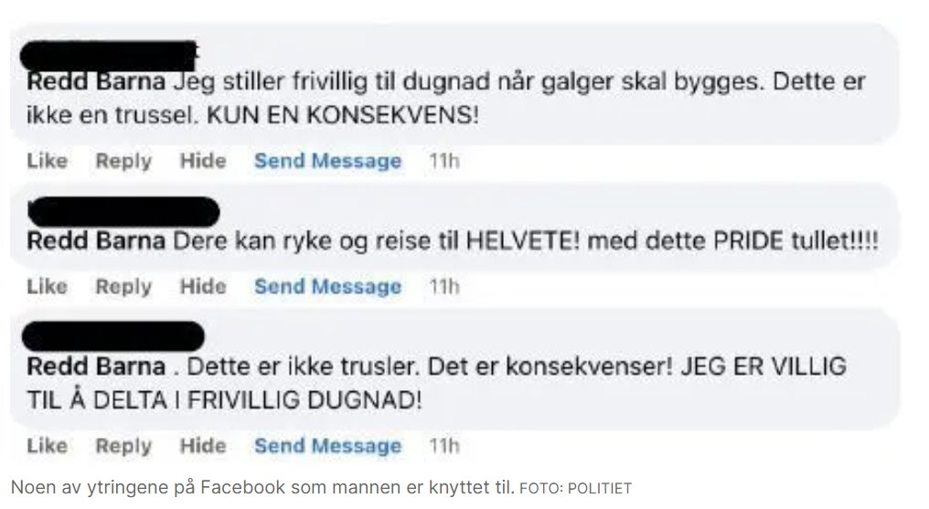 Såeh, #jusstwitter, hva er sjansene for at disse ytringene ble ansatt som straffrie hvis de ble sendt til en politiadvokat for å kritisere det vedkommende holdt på med?

Det er visst ikke en trussel å si at GALGEBYGGING blir en KONSEKVENS av det noen gjør. bt.no/krim/i/GMgrbq/…