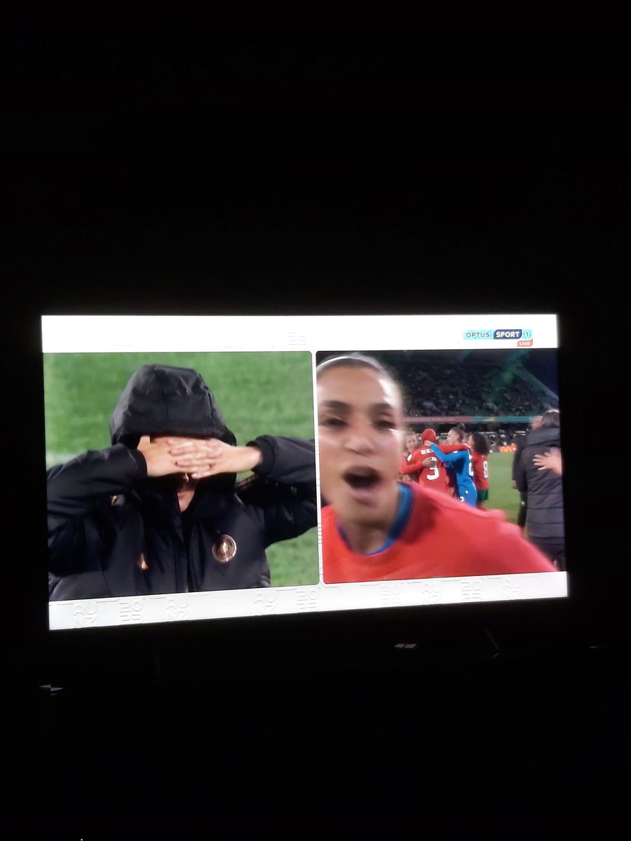 Split screen of German despair and Moroccan joy was quite something. This #FIFAWWC is incredible!