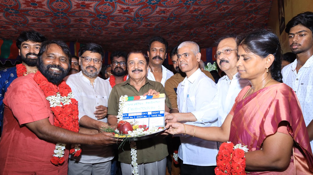 Ajay Arjun Production Dr. Arjun Presents 'ProductionNo.1' Untitled project kickstarted with Pooja

Directed by <a href="/ajayanwordstar/">ajayan bala</a>

<a href="/ajayarjuncinema/">ajayarjunproductions</a> <a href="/Sreeramkarthick/">actor SriRam Karthick</a> <a href="/iYogiBabu/">Yogi Babu</a> #Munishkanth <a href="/thangadurai123/">Thangadurai</a> <a href="/KurupKrisha/">Krisha Kurup</a> <a href="/Rchezhi/">Chezhiyan ISC</a> <a href="/sreekar_prasad/">sreekar prasad</a> <a href="/Music_Siddhu/">Siddhu Kumar</a> <a href="/artilayaraja/">Lalgudi N Ilayaraja</a>