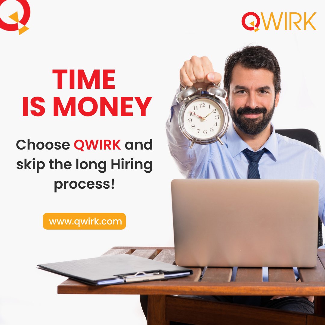 Qwirktohire's tweet image. ⏱️ Time is precious and at QWIRK. With our lightning-fast hiring process, you can find the best freelancer in just 48 Hours! 

Click to get your freelancer: lnkd.in/dRGHpRk5

#TimeIsMoney #FastHiring #Qwirkit #Qwirk #EfficiencyMatters #QWIRKFreelancers