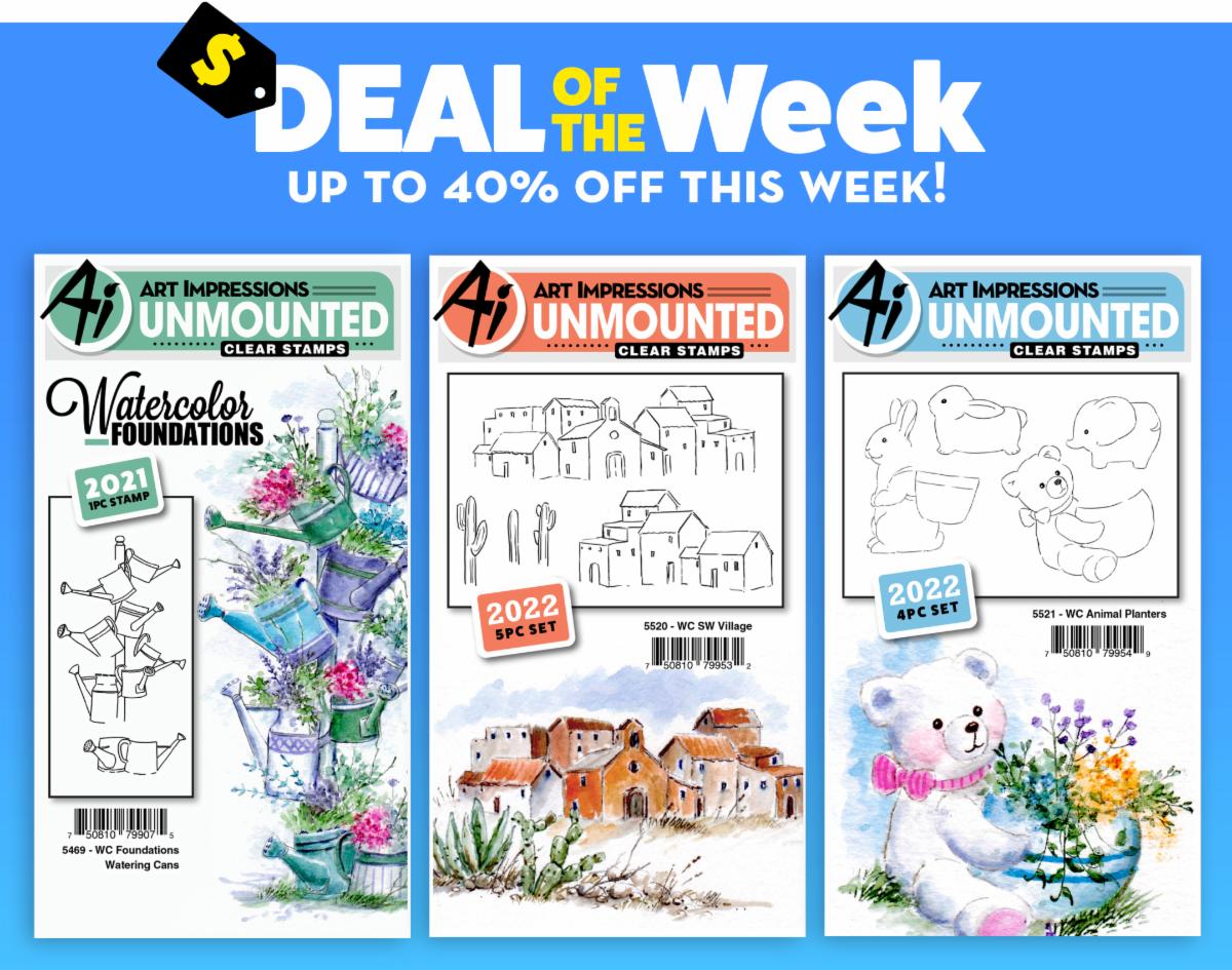 CraftsUnleashed's tweet image. Check out the Deal of the Week at Art Impressions - These items are 40% off through Sunday! [affiliate] shrsl.com/469e4

#artimpressionsstamps #journalingcards #clearstamps #journalingcommunity #artimpressions #sale #crafter #cardmakers #papercraftsupplies #stamps #diy