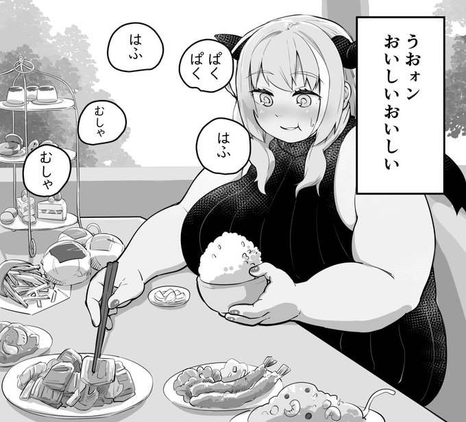 VTuber我野魔ゐさん 孤独のグルメパロディ描いてみたかった #我野描いた 