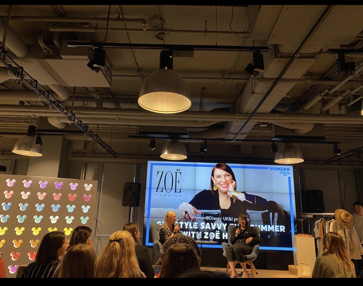 ZoeStyling's tweet photo. Thrilled to talk with the Women at Disney organisation at the @disney head office in London recently for a session on summer dressing. Top 3 tips 1.) white tee for men &amp; women 2.) Wear natural materials like 100% cotton or linen 3.) Straw or rattan shoes &amp; bags add summer vibes https://t.co/vTIWD03bnC
