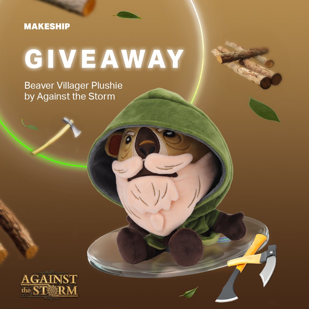 Greetings, Viceroys! We’re giving you the chance to win 1 of 2 Beaver Villager Plushies! 🪓🦫

How to enter?
1. Follow @makeship and <a href="/AtS_CityBuilder/">Against the Storm ⚡</a>
2. Retweet this post

Giveaway ends August 10th at 2pm (ET). Good luck!