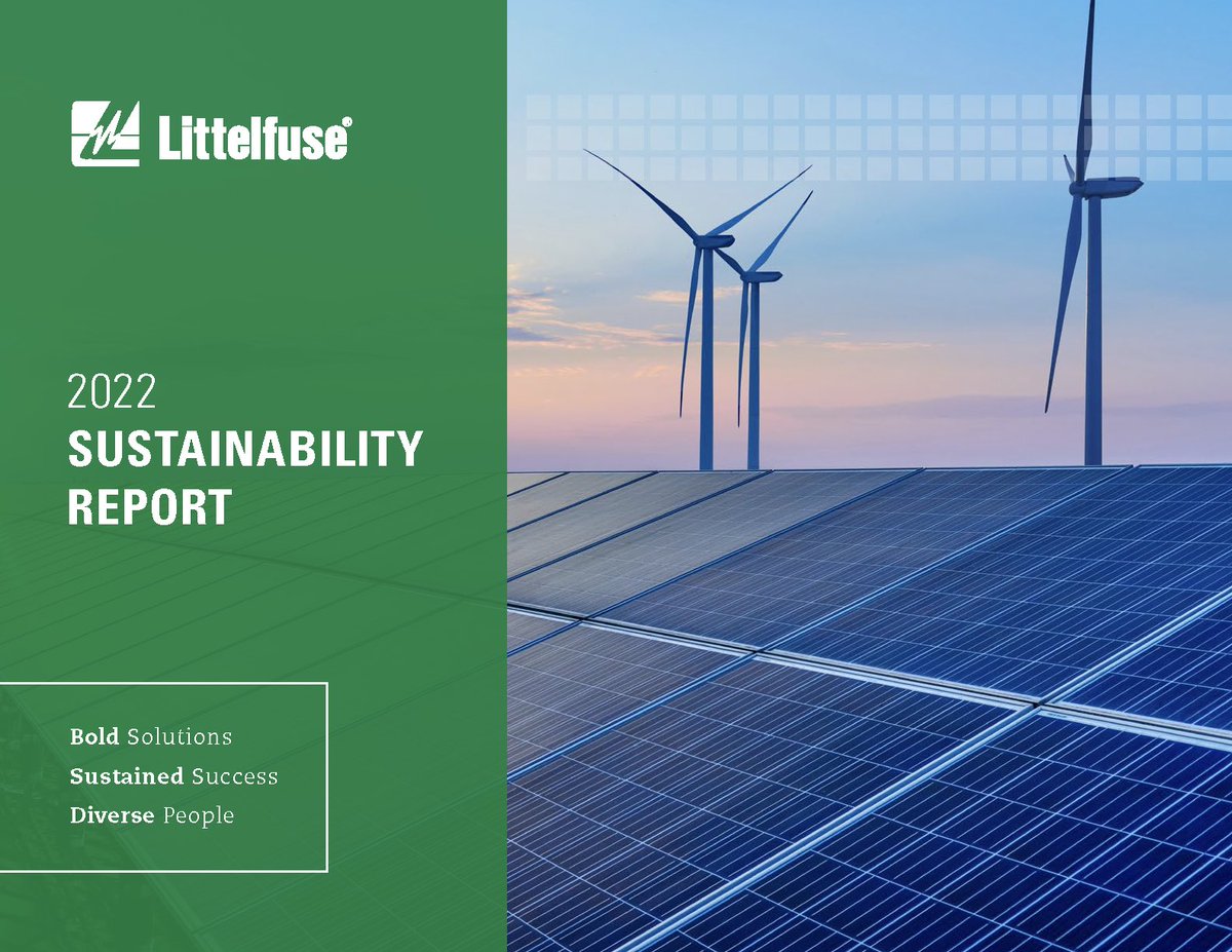 🌱 “We are honored to share our third annual #sustainability report bit.ly/47knerp, which showcases our unwavering commitment to our values and driving positive change in the world.” – Dave Heinzmann, President &amp; CEO
 
#Littelfuse #Sustainabilitymatters $LFUS