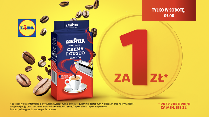 TECHNOSenior1's tweet photo. #TaniaSobota w Lidlu - kawa #Lavazza za 1 zł tylko w sobotę 5 sierpnia w sklepach Lidl Polska będzie można skorzystać z wyjątkowej okazji. Przy zakupach o wartości min. 199 zł klienci będą mogli odebrać kawę Lavazza tylko za złotówkę.
@lidl 
#informacja
https://t.co/FbgGVJex2J https://t.co/fixYHrvHwy