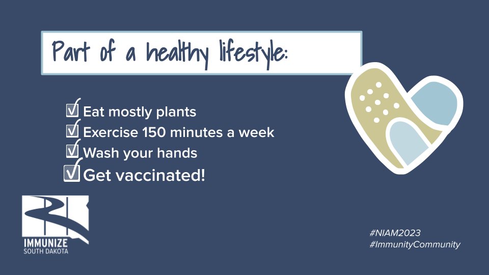 ImmunizeSD's tweet image. Healthy choices go together. You don’t need sleep OR physical activity. You need both!

The same is true for vaccination. It fits right in with a healthy lifestyle, and it’s one of the easiest choices you can make!
#ImmunityCommuity #NIAM23 #VaxYourFam #Vaccines #WhyIVax